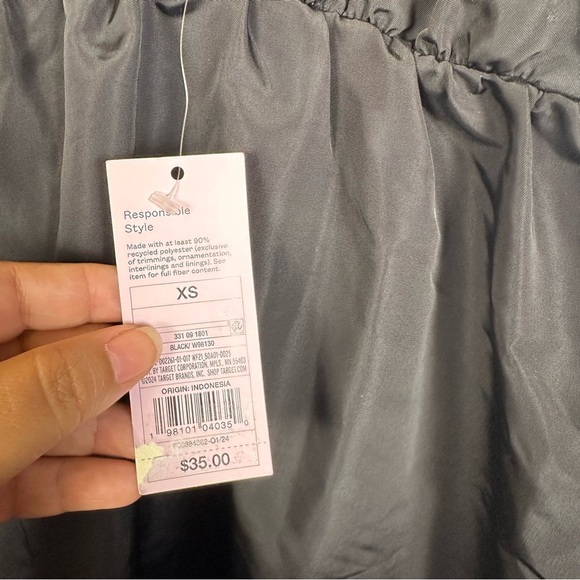 Wild Fable | Black Dress with ruffle straps - Picture 2 of 7